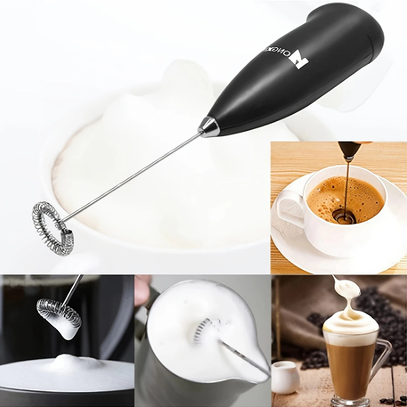 Milk Froth Handheld Whisk Coffee Coffee Blender Egg Chocolate/Cappuccino Milkshake Mini Portable Blender Kitchen Blender Tool